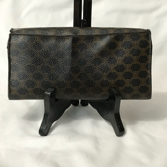 Celine Macadom Black & Brown Long Continental Wallet Vintage GUC - Picture 2 of 11